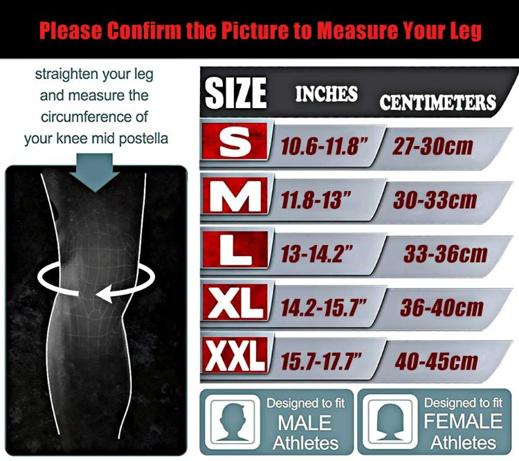 Brace de manga de rodilla de neopreno de 7 mm para correr pesas de levantamiento de pesas