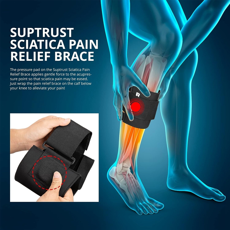 Dolor de nervio nervioso ciático Brace de rodilla/Soporte de rodilla de alivio de la ciática