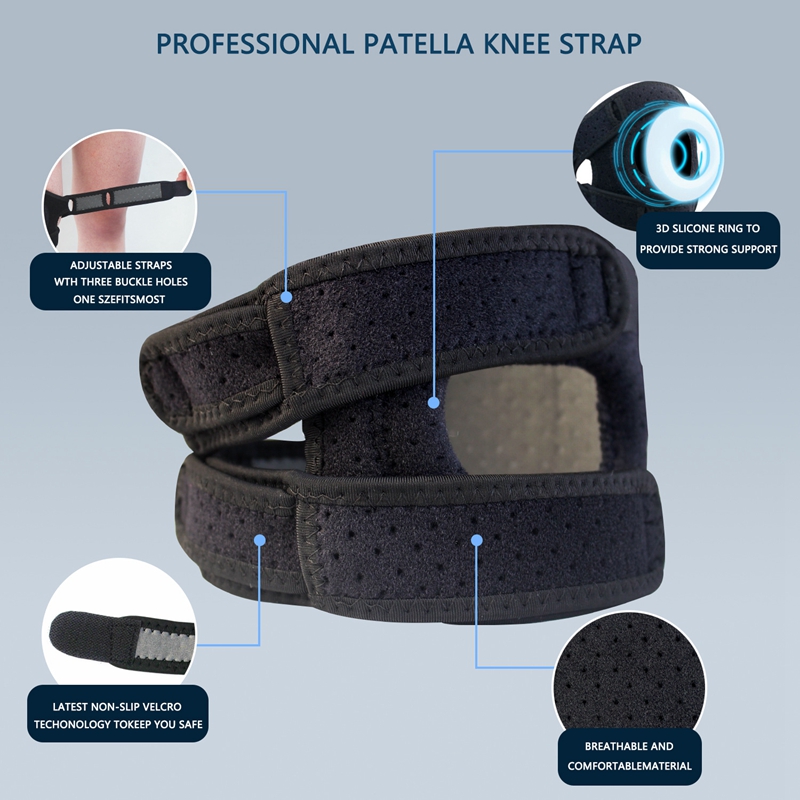 Soporte de la rodilla con almohadilla de silicona