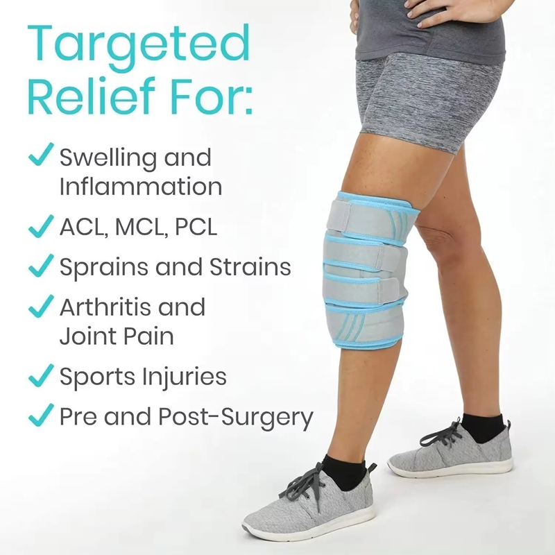 Envolturas de gel de hielo de rodilla para terapia caliente y fría