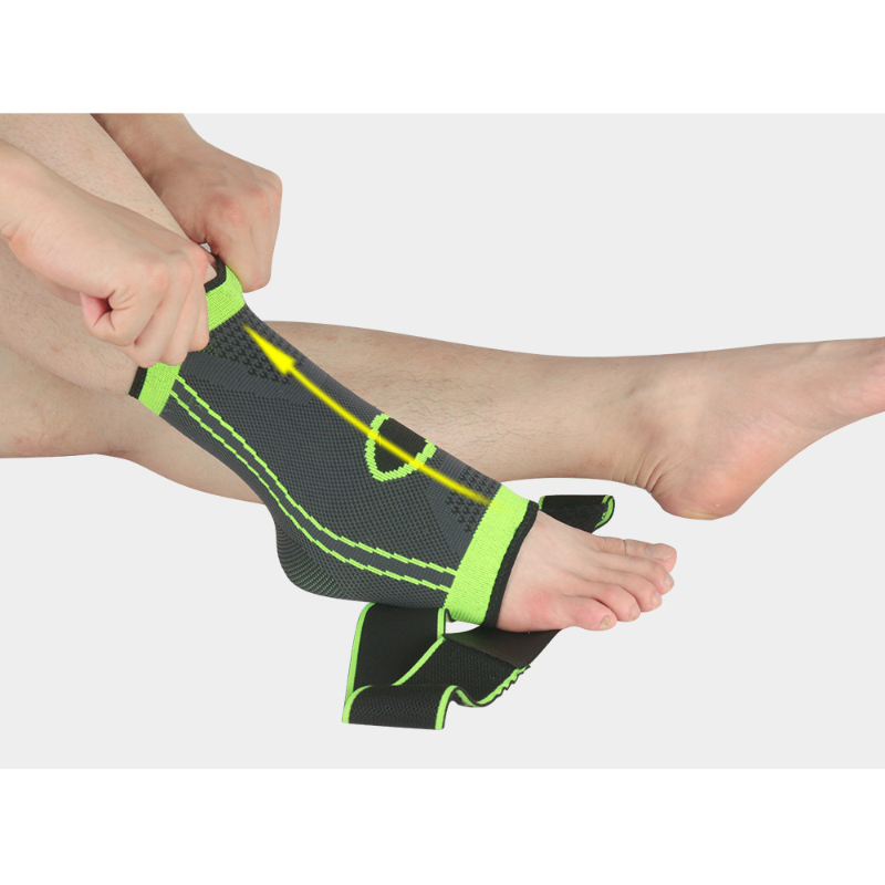 Soporte de tobillo transpirable de alta elasticidad con correas ajustables