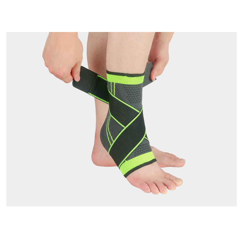 Soporte de tobillo transpirable de alta elasticidad con correas ajustables