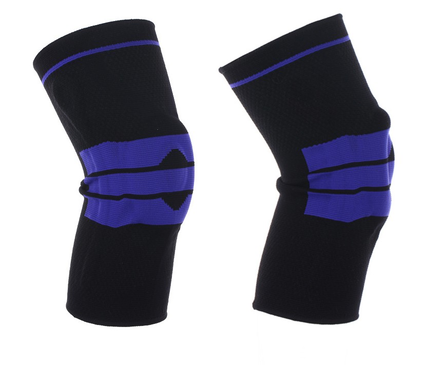 Manga de rodilla de compresión con almohadilla de gel de rótula y estabilizadores laterales
