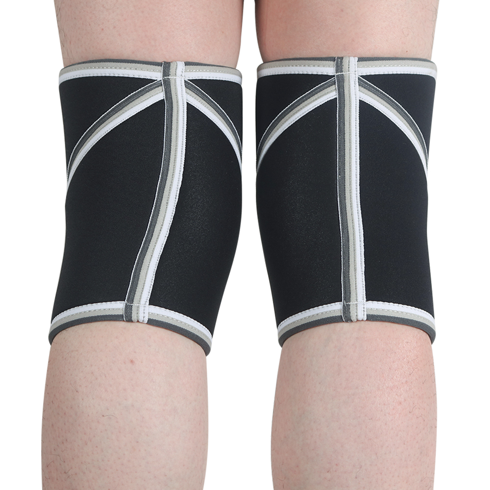 Brace de manga de rodilla de neopreno de 7 mm para correr pesas de levantamiento de pesas