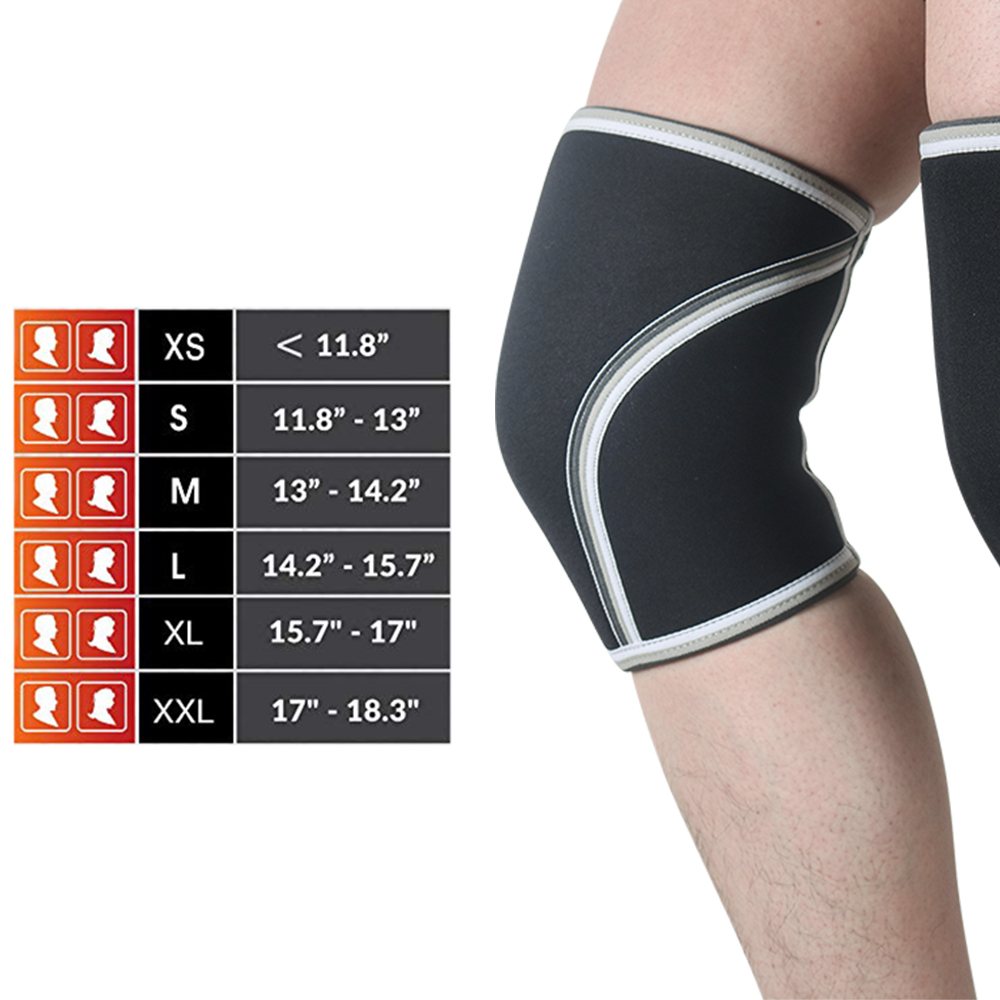 Brace de manga de rodilla de neopreno de 7 mm para correr pesas de levantamiento de pesas