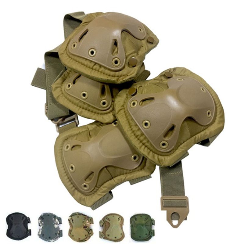 Almohadillas de protección de rodilla de combate táctico