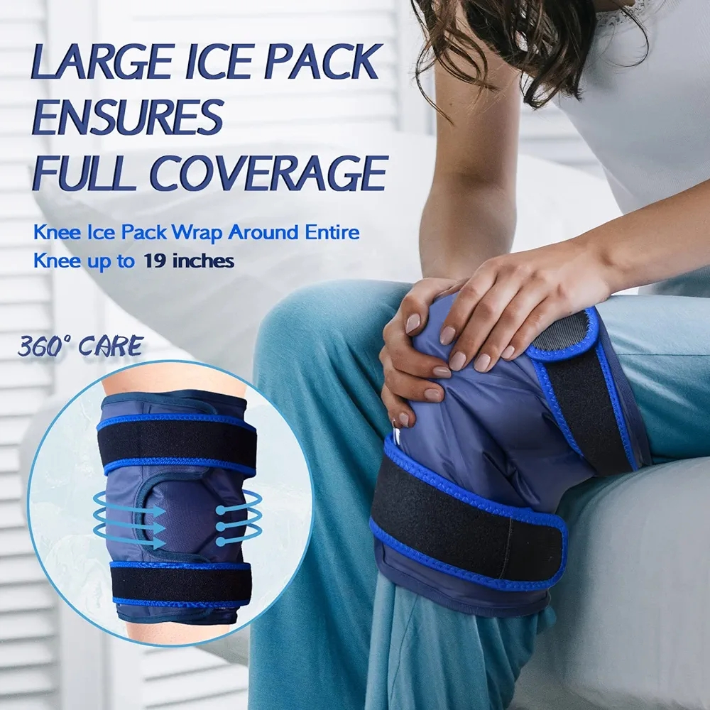 Envolturas de gel de hielo de rodilla para terapia caliente y fría