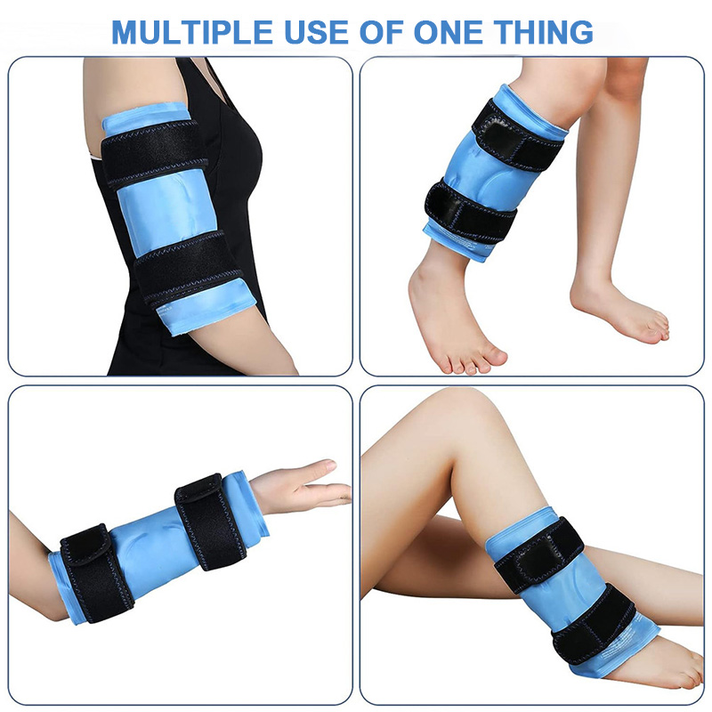Envolturas de gel de hielo de rodilla para terapia caliente y fría
