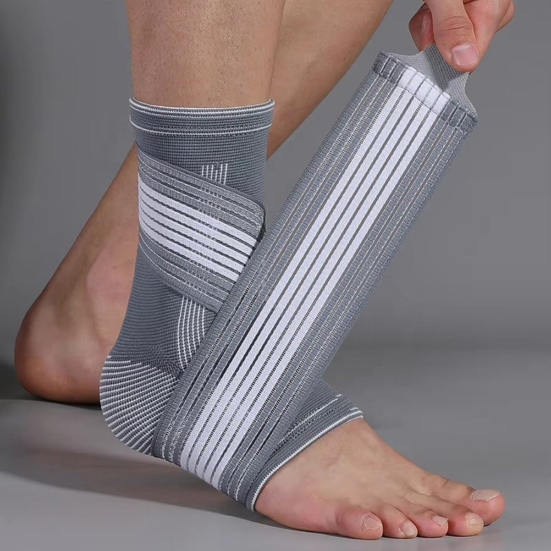 Soporte de tobillo de punto transpirable con correas ajustables