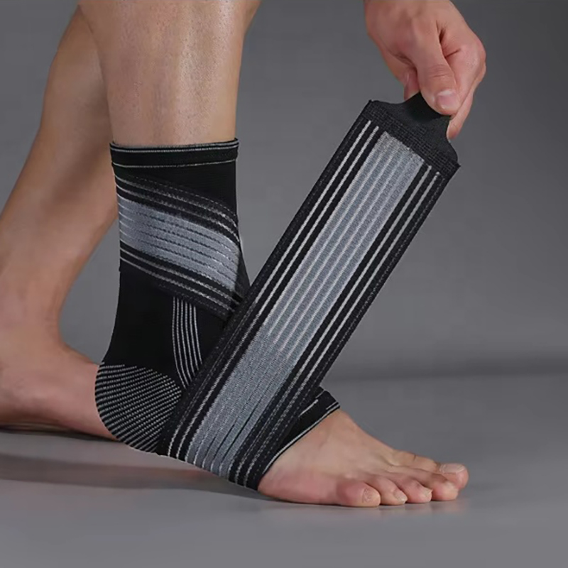 Soporte de tobillo de punto transpirable con correas ajustables
