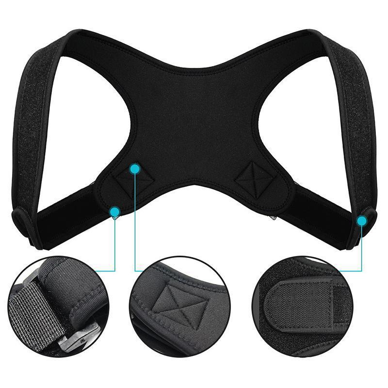 Corrector de postura de soporte de la parte superior de la espalda para la clavícula del cuello de los hombros