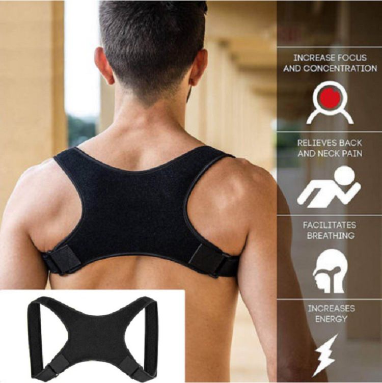 Corrector de postura de soporte de la parte superior de la espalda para la clavícula del cuello de los hombros
